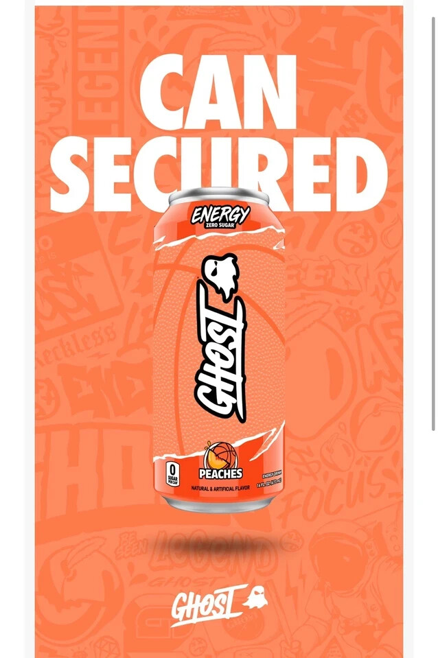 🍑 👻 GHOST ENERGY PEACHES LIMITED TIME FLAVOR 🍑 👻 ONE COUNT- PRE-SALE-image