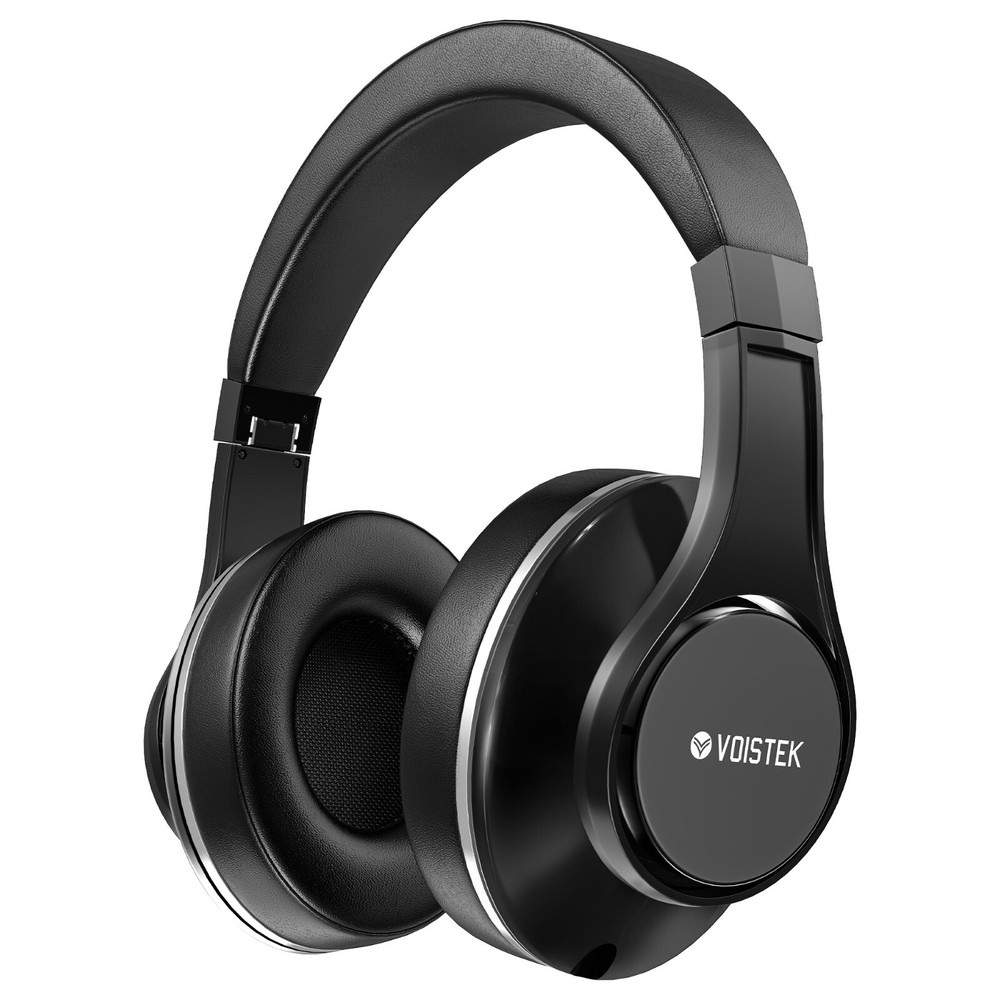 Voistek Bluetooth Wireless Over ear Noise Cancelling Headphones. Flat Folding