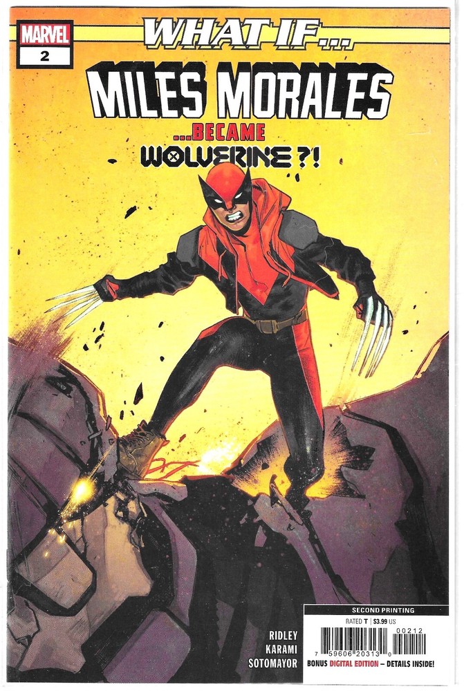 Miles Morales as Wolverine in Marvel What If Issue 2 by Ridley Karami Sotomayor