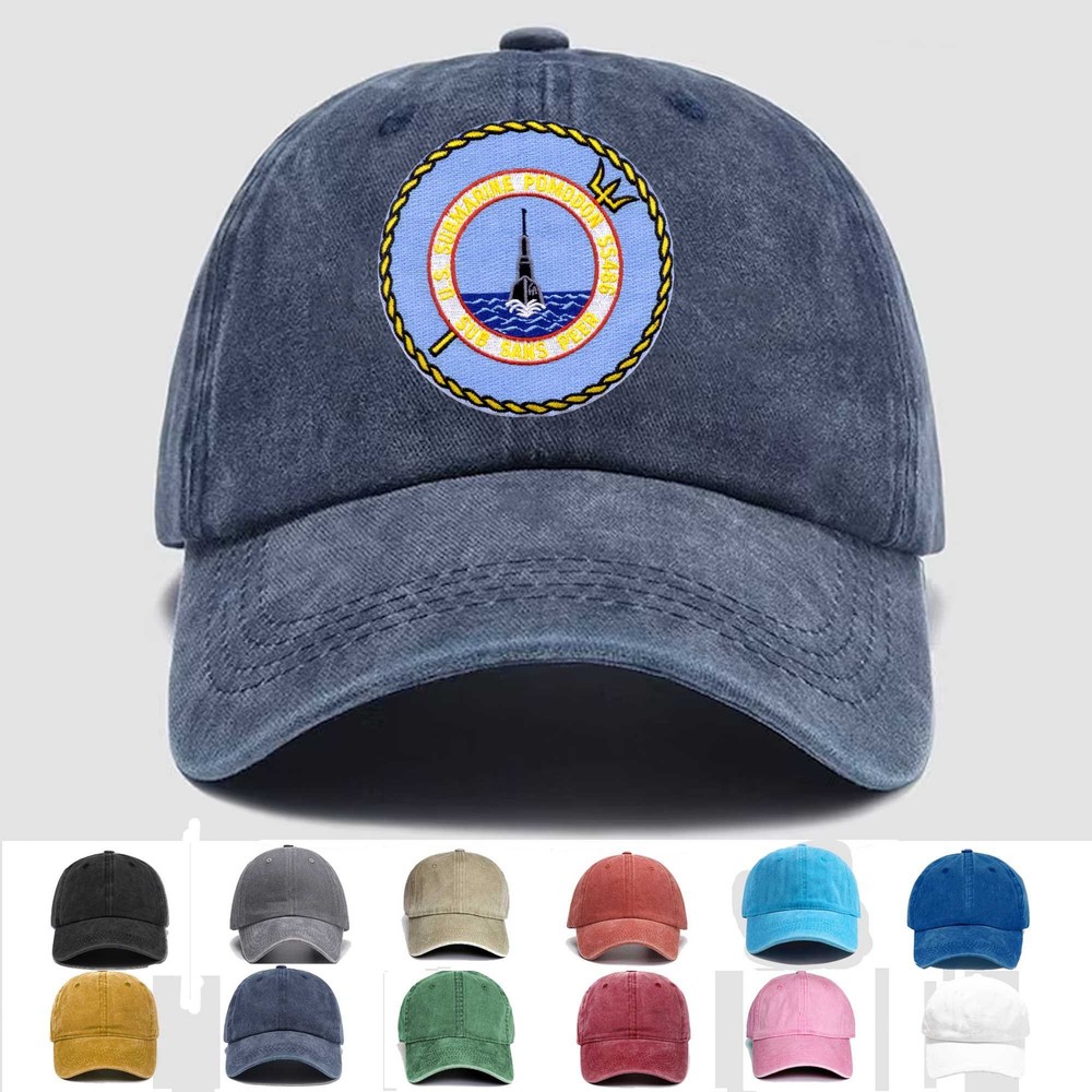 Custom Embroidered Hat SS-486 USS Pomodon, Veteran Cap, Trucker Hat, Gift Idea