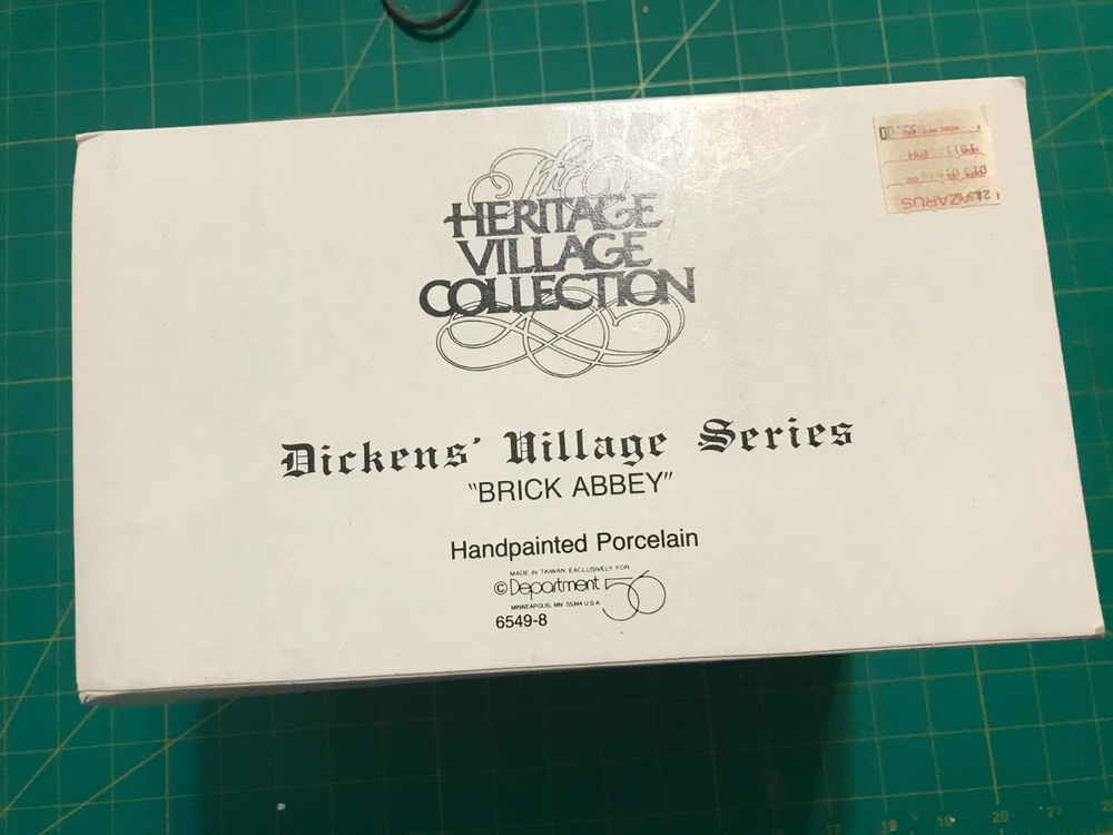 Department 56 Dickens Village Brick Abbey Shop with Original Box 6549-8