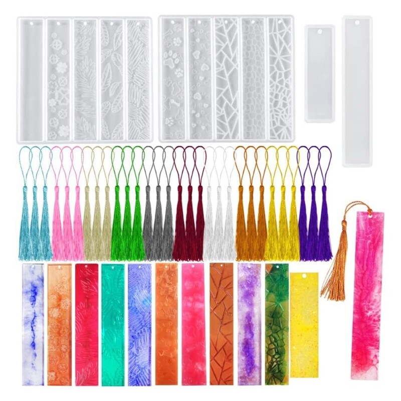 1 Set Silicone Rectangle Molds for DIY Epoxy Resin Love Flower Craft