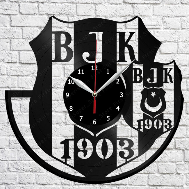 Beşiktaş Vinyl Record Wall Clock Decor Fan Art Home Gift 3009