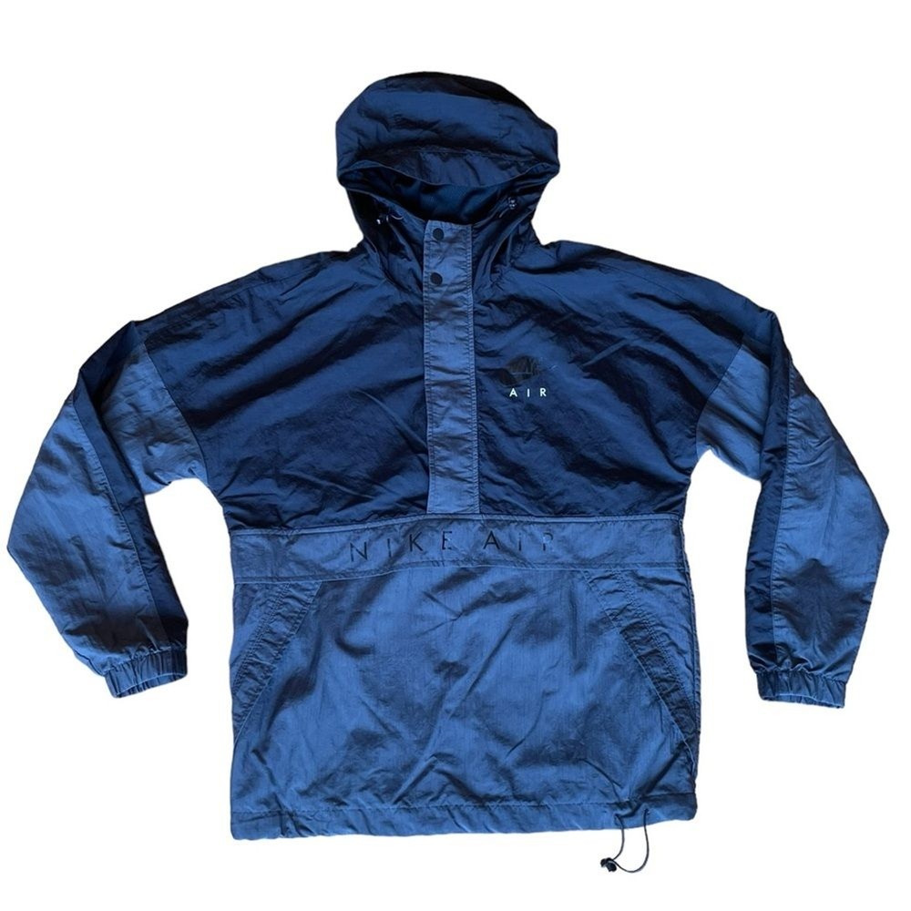 Nike Air Vintage Windbreaker Jacket Spell Out Swoosh Half Zip Pullover Small