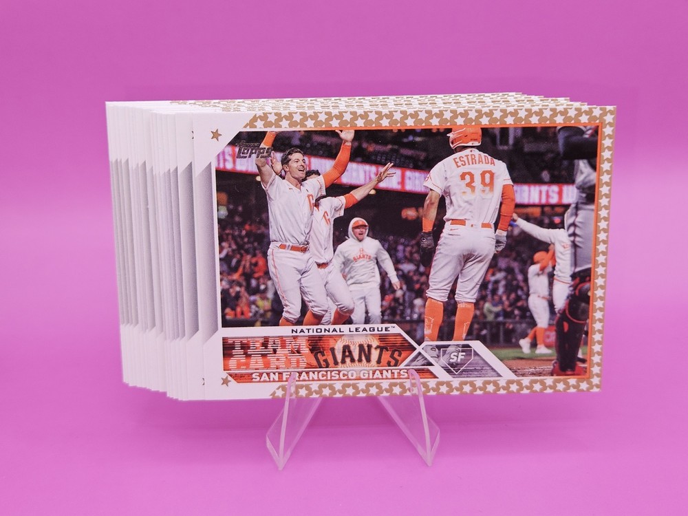 SF GIANTS TEAM SET - GOLD STAR PARALLEL TOPPS 2023 SERIES 1 & 2 - ALL 20 CARDS
