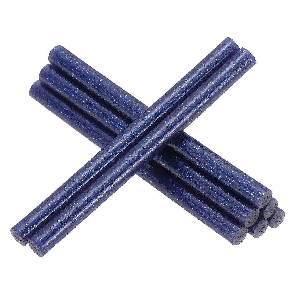 4x0.27 Inch Glitter Hot Glue Sticks, 8 Pcs Hot Glue Gun Sticks, Sapphire Blue