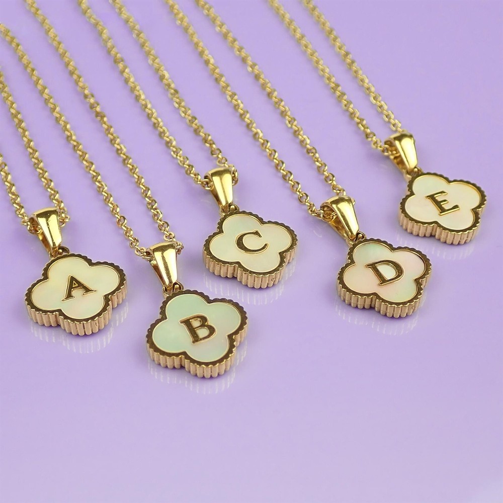 4 Leaf Clover Stainless Steel Lucky Charm Necklace
