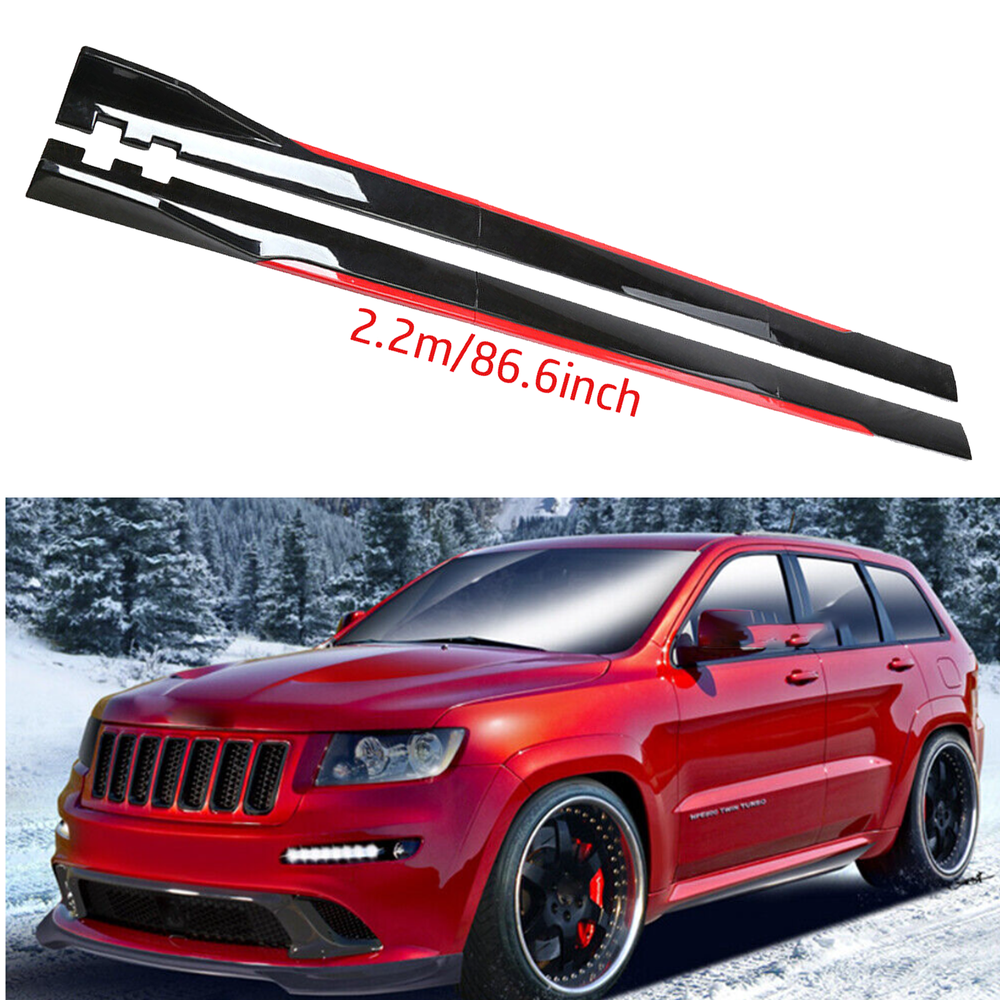 For Jeep Grand Cherokee Side Skirt Extension Body Kit Splitter Spoiler Glossy