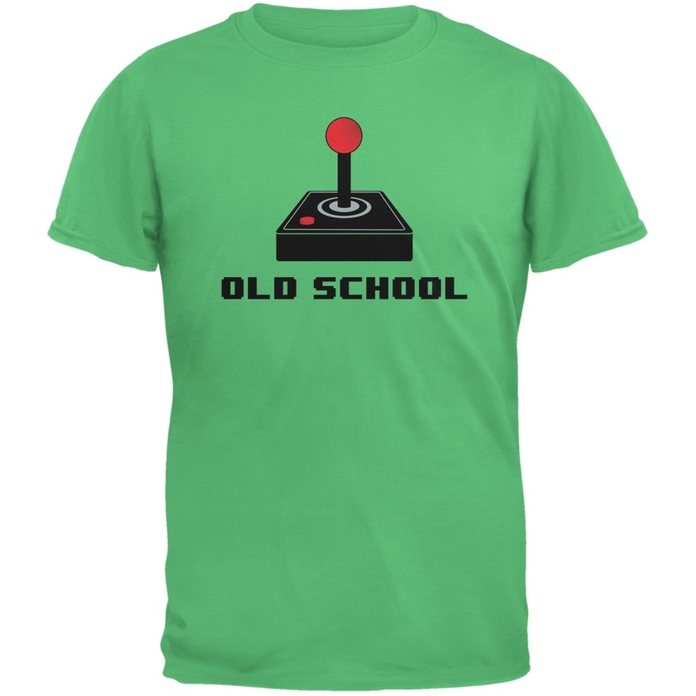 Old School Joystick Irish Green Adult T-Shirt