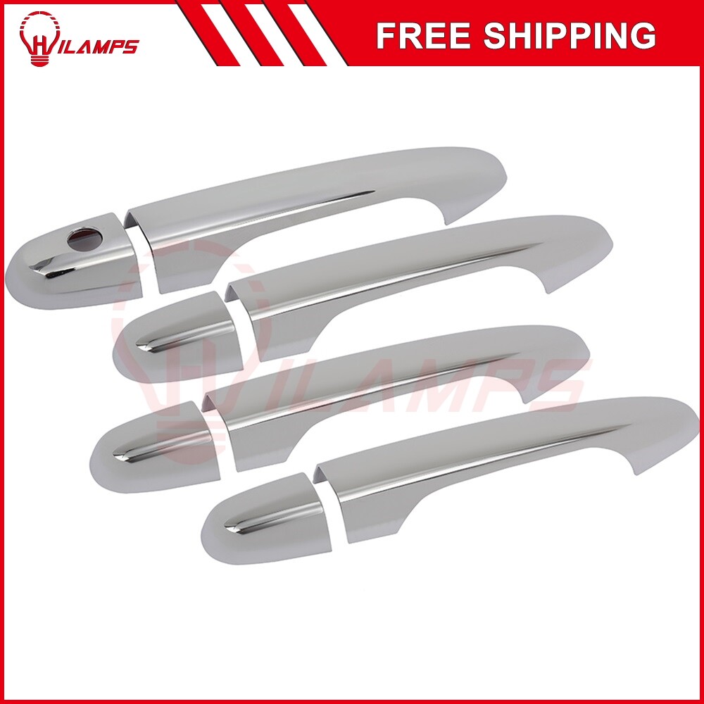 Fits 2014-2018 Jeep Cherokee Plastic Chrome Molding Trim Door Handle Cover