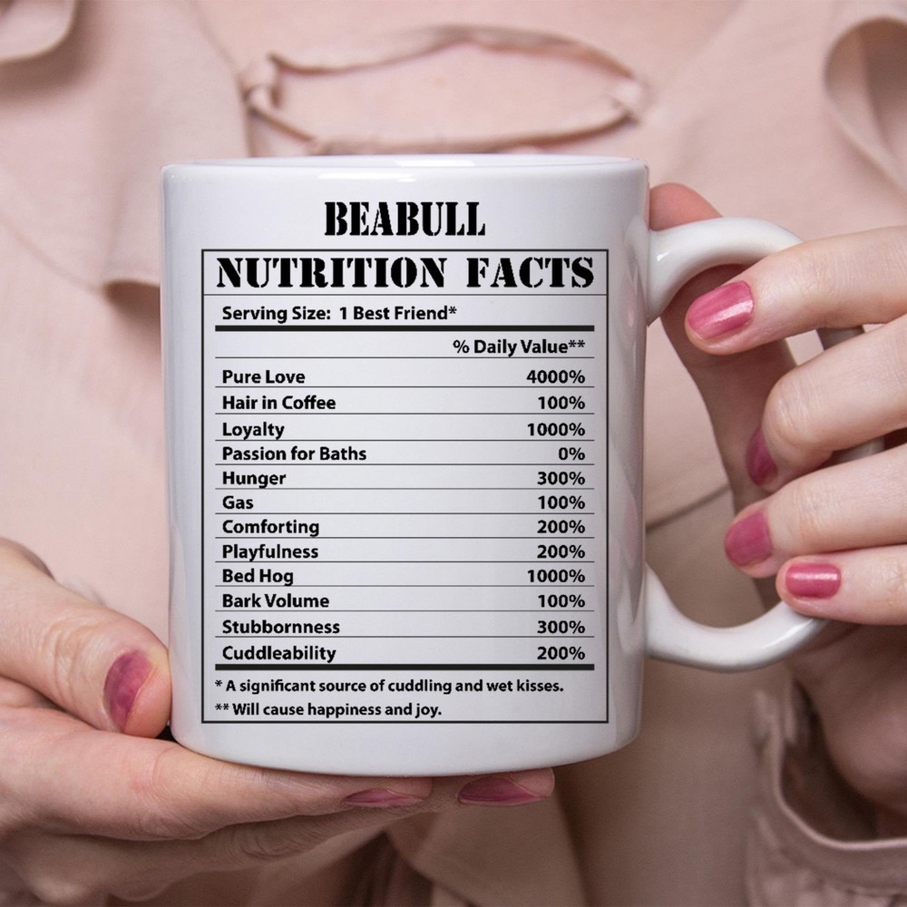Funny Beabull Nutritional Facts White Coffee Mug for Dog Lovers