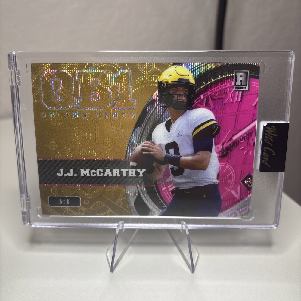 2023 Wild Card J.J. McCarthy QB1 On the Clock 1:1 1/1 #OCW-JM1 🔥🔥🔥