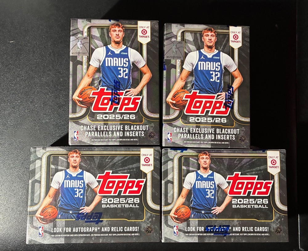 2025-26 Topps Basketball Target Black Friday Exclusive Factory Sealed Boxes(X4)
