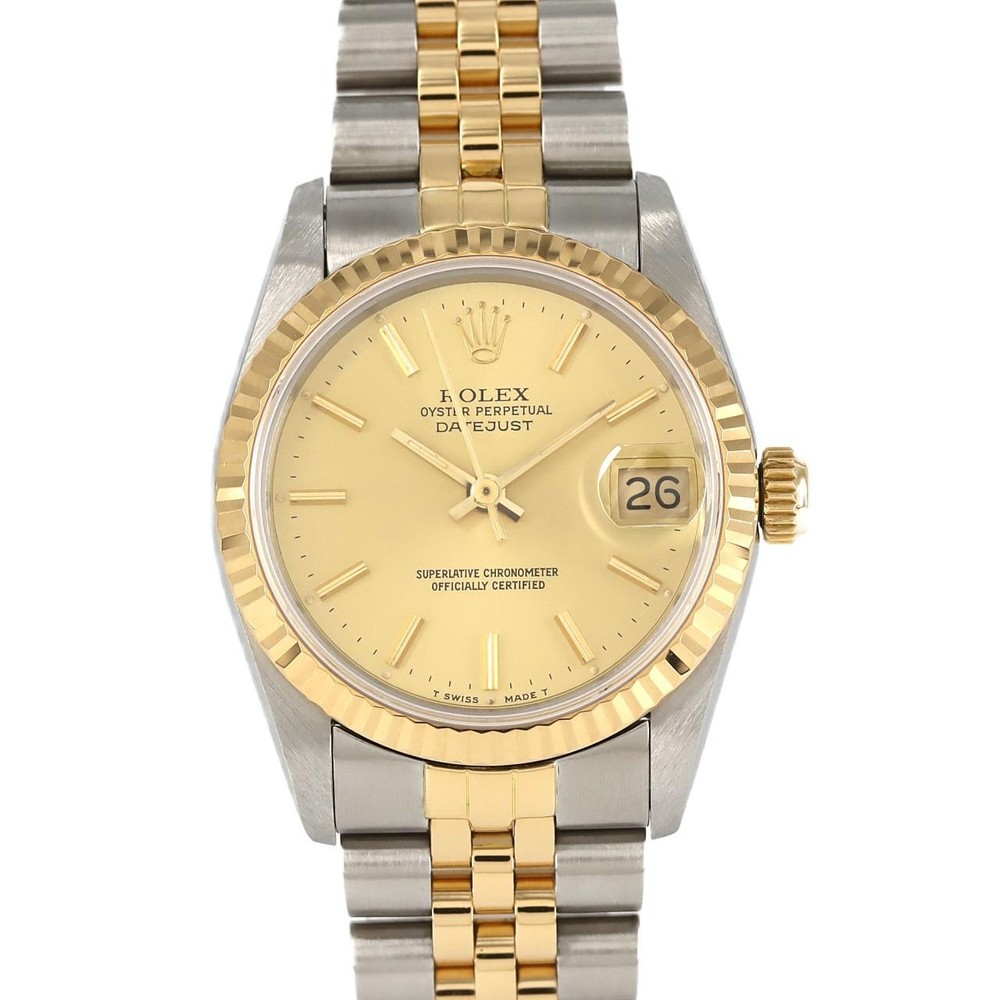 Authentic Rolex Datejust 68273 Stainless Steel & Yellow Gold Automatic Watch