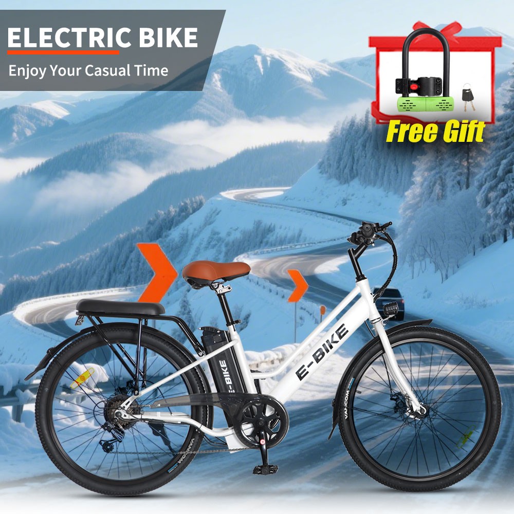 750W Electric Mountain Bike for Adults - 26 Inch Commuter Ebike for Men & Women