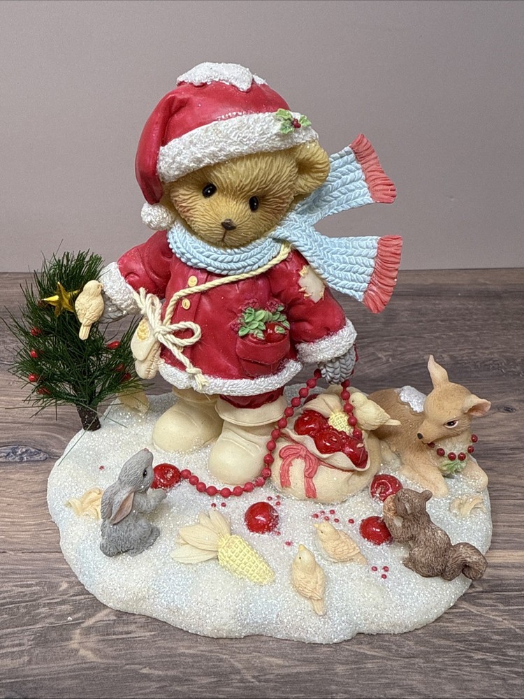 Cherished Teddies Christmas Forrester Deerest Friends Bear with Box 4005479