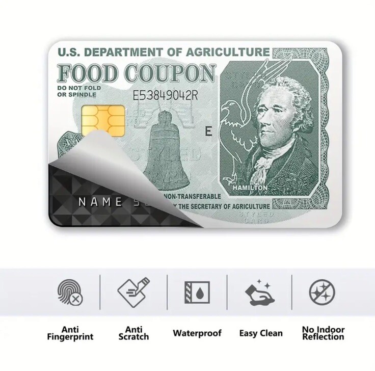 Funny Food Coupon Credit Card Sticker HIGH QUALITY USA MADE-image
