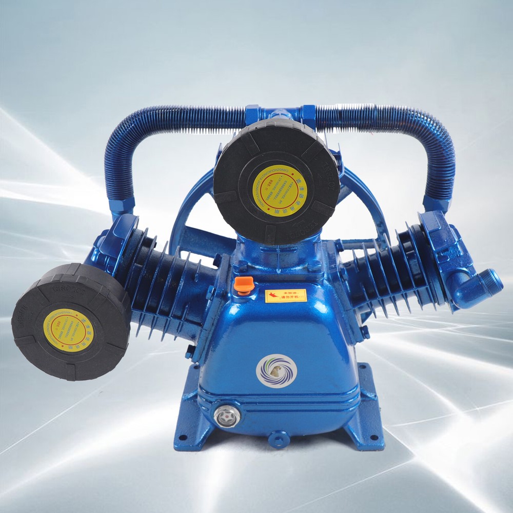 10HP 3-Piston 3 Cylinder W-Style Replacement Air Compressor Head Pump 2-Stage