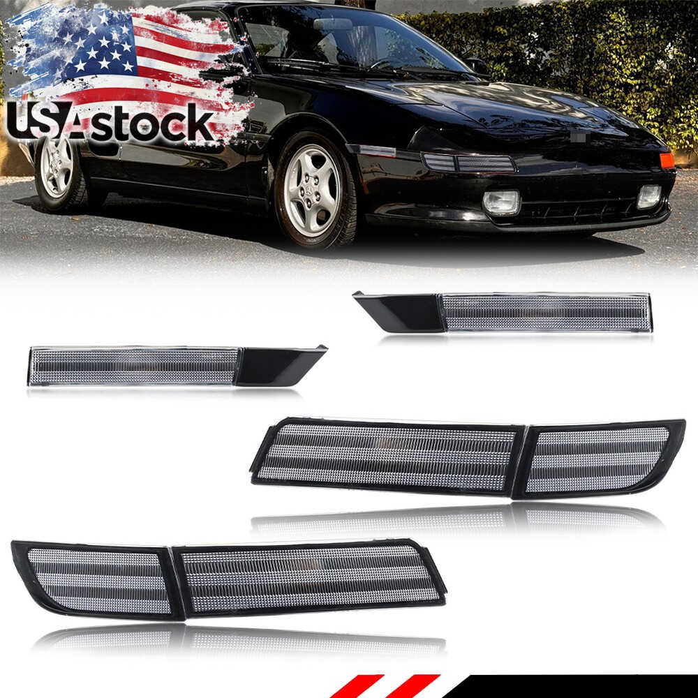 4X Clear Front Turn Signal + Side Marker Lights For 1991-95 Toyota MR2 MR-2 SW20