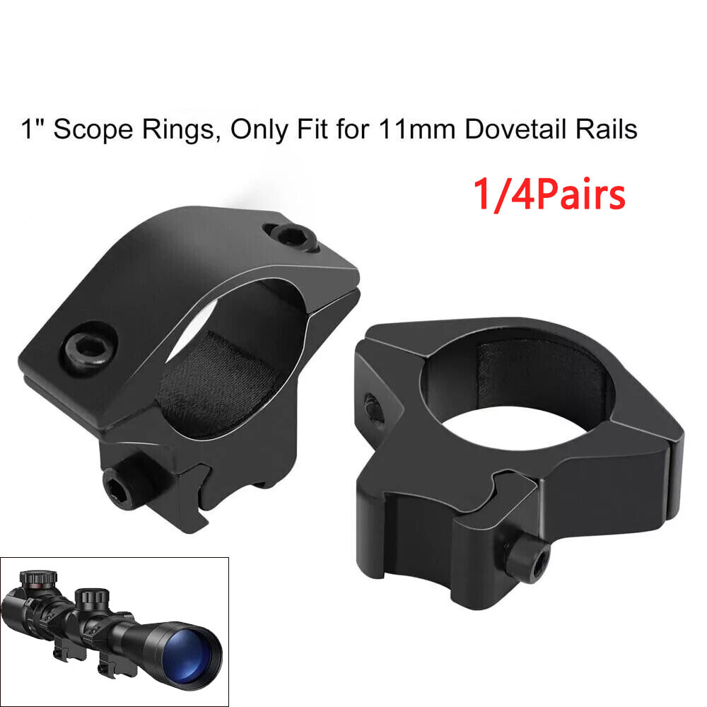 1 Inch 25.4mm Low Profile 11mm/3/8 Dovetail Scope Rings
