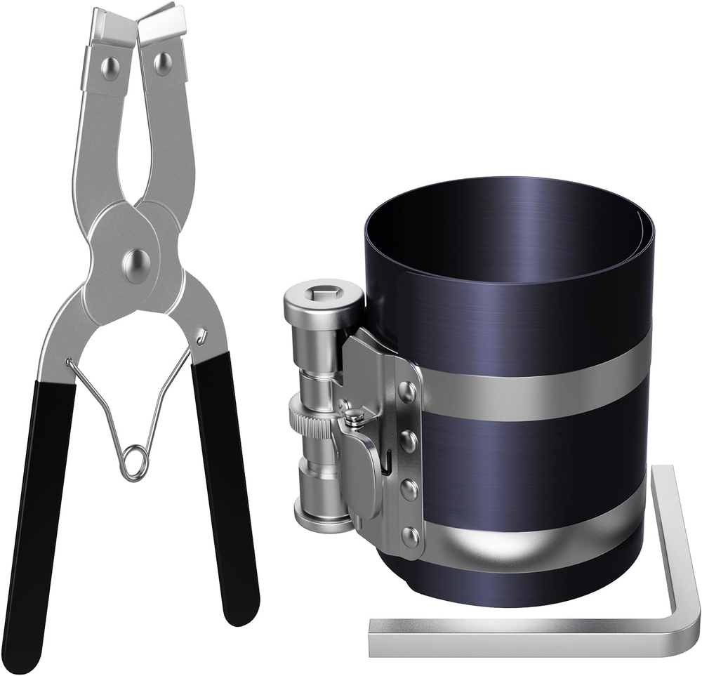 Moker Piston Ring Compressor Tool – Engine Piston Ring Installer and Remover Kit for Cars
