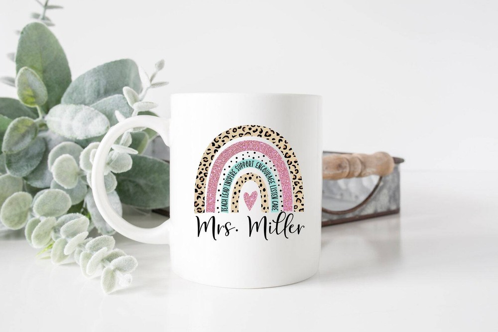 Personalized Teacher Mug Christmas Gift For Teacher Coffee Lover Gift Smooth