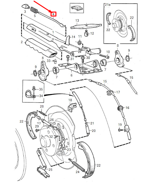 Volvo S70 Genuine Parking Brake Push Rod 6800208 OEM New