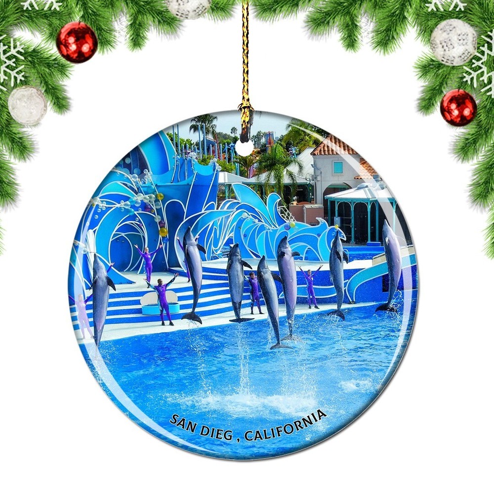 San Diego SeaWorld USA Christmas ornament travel souvenir