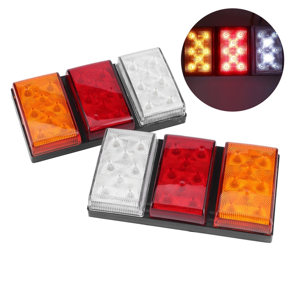 *´ Waterproof Truck Car Taillight 24LED 3‑Color Lamp Warning Light For Trucks