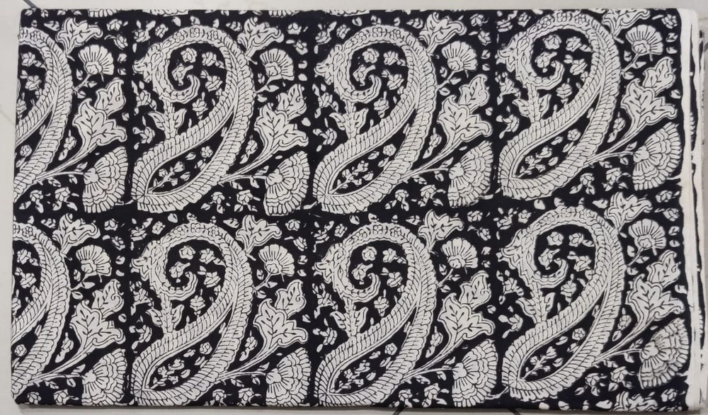 Hand Block Print Cotton Fabric Yardage Natural Dyed Sewing Craft 1–10 Yards