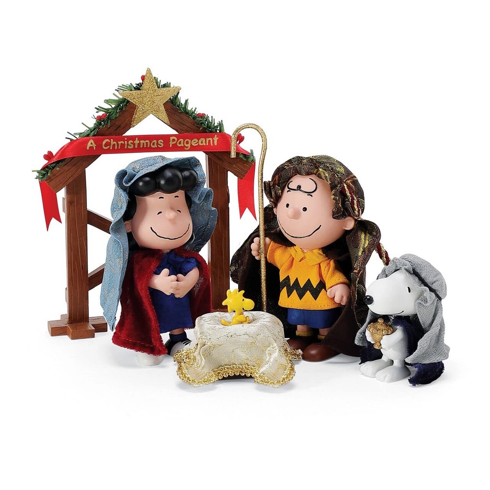 Peanuts by Possible Dreams Christmas Pageant Figurine Set, 7.5 Inch, Multicolor