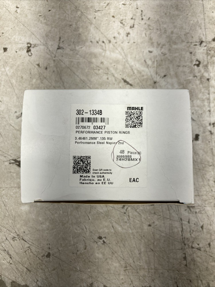 Mahle Performance Piston Ring Set 302-1334B-48 Pieces (New Old Stock)