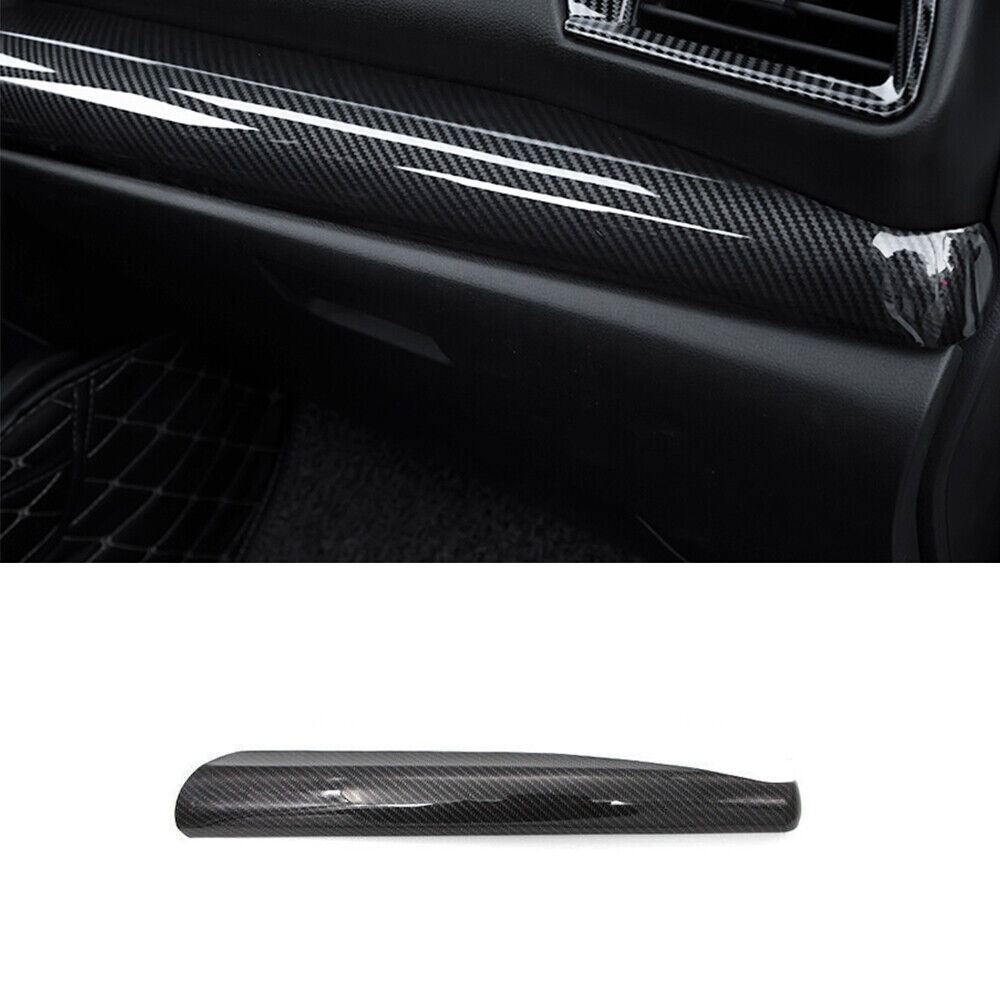 For Honda Fit Jazz GK5 2014-2020 Carbon Fiber Style Console Co-Pilot Strip Trim