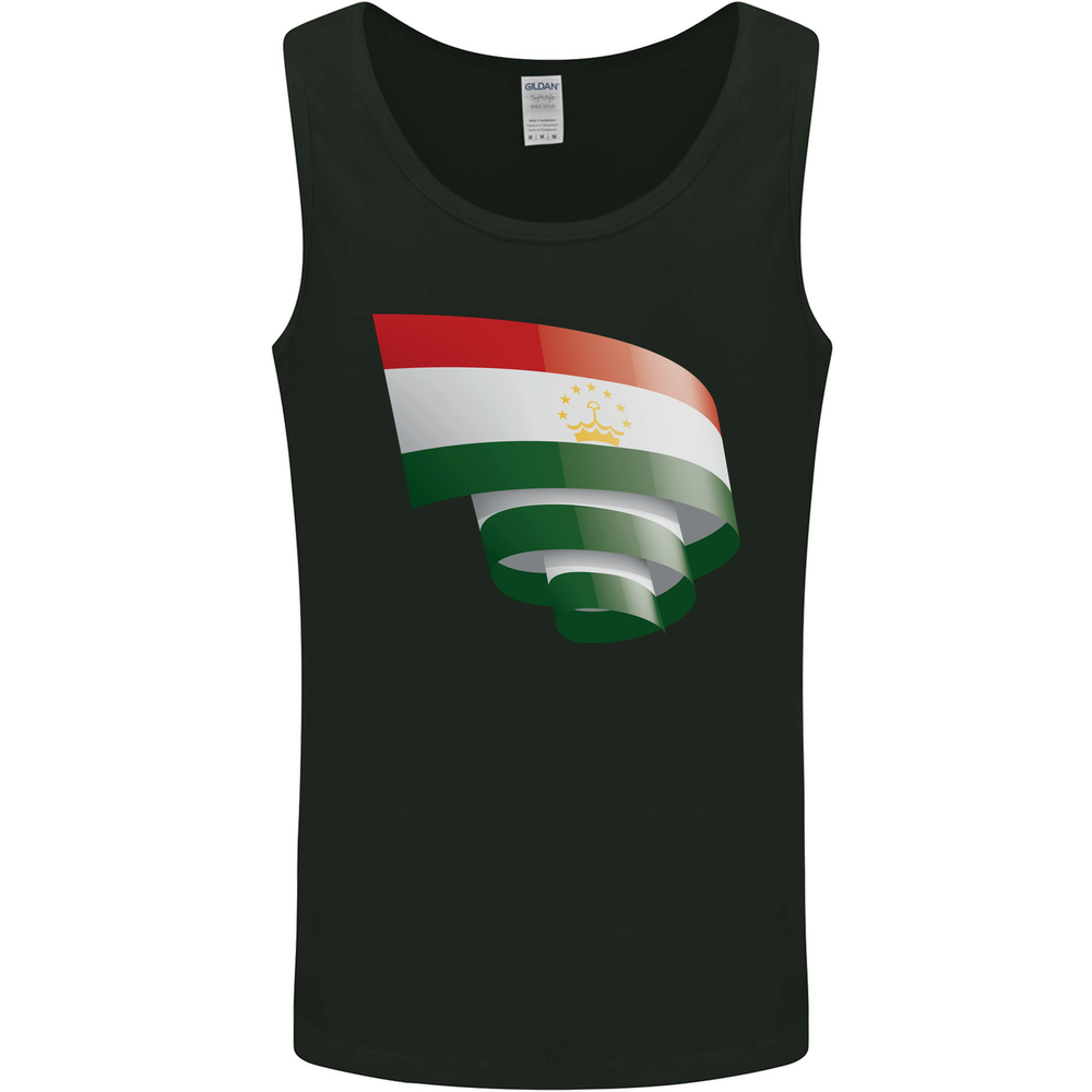 Curled Tajikistan Flag Tajik Day Football Mens Vest Tank Top