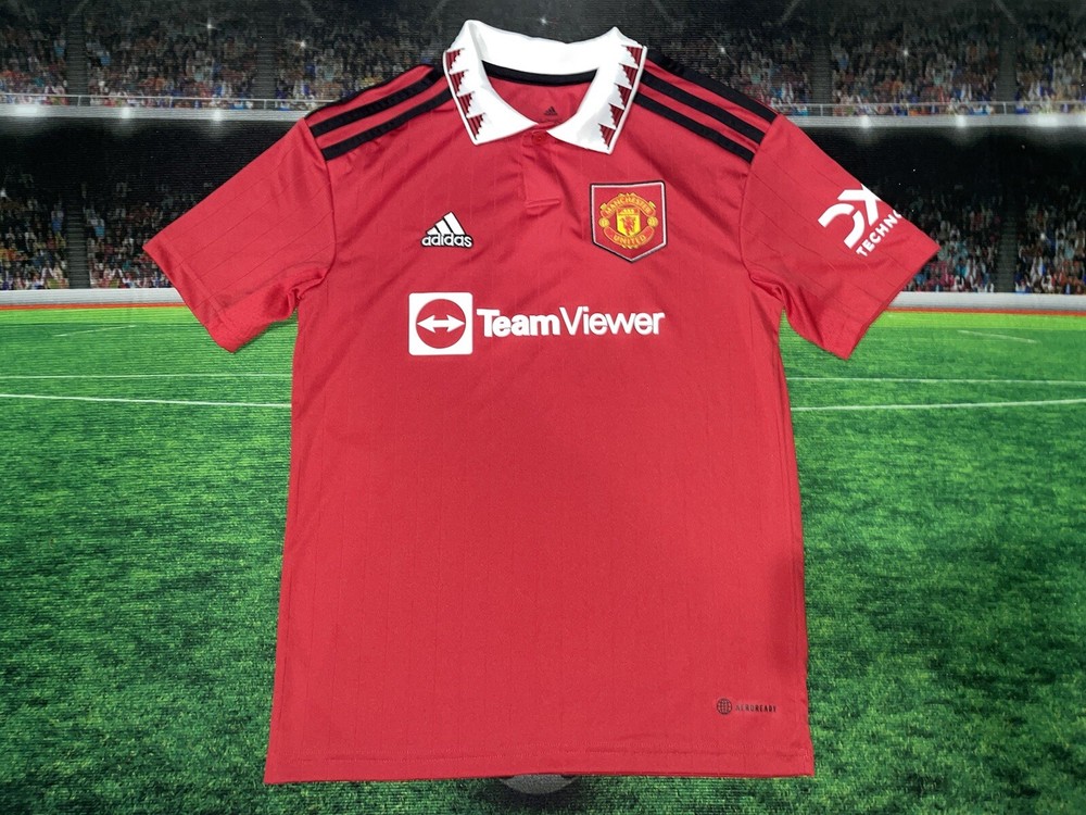 Cristiano Ronaldo #7 Manchester United 2022 Adidas Youth Jersey Sz Medium Used