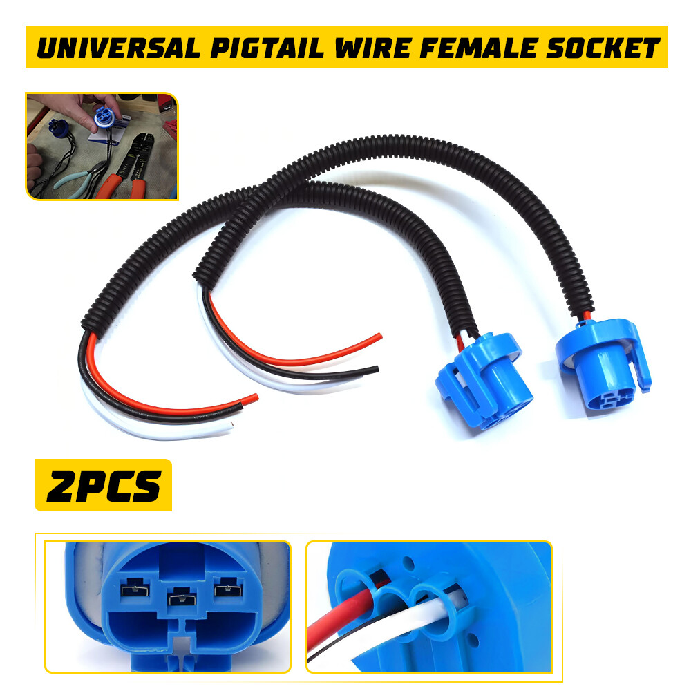 Pigtail Wire Female Socket 9007 HB5 Headlight Harness Socket Connector EPU