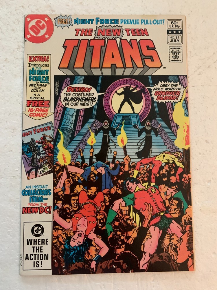 New Teen Titans #21 NM DC Comics 1983 1st Brother Blood Perez