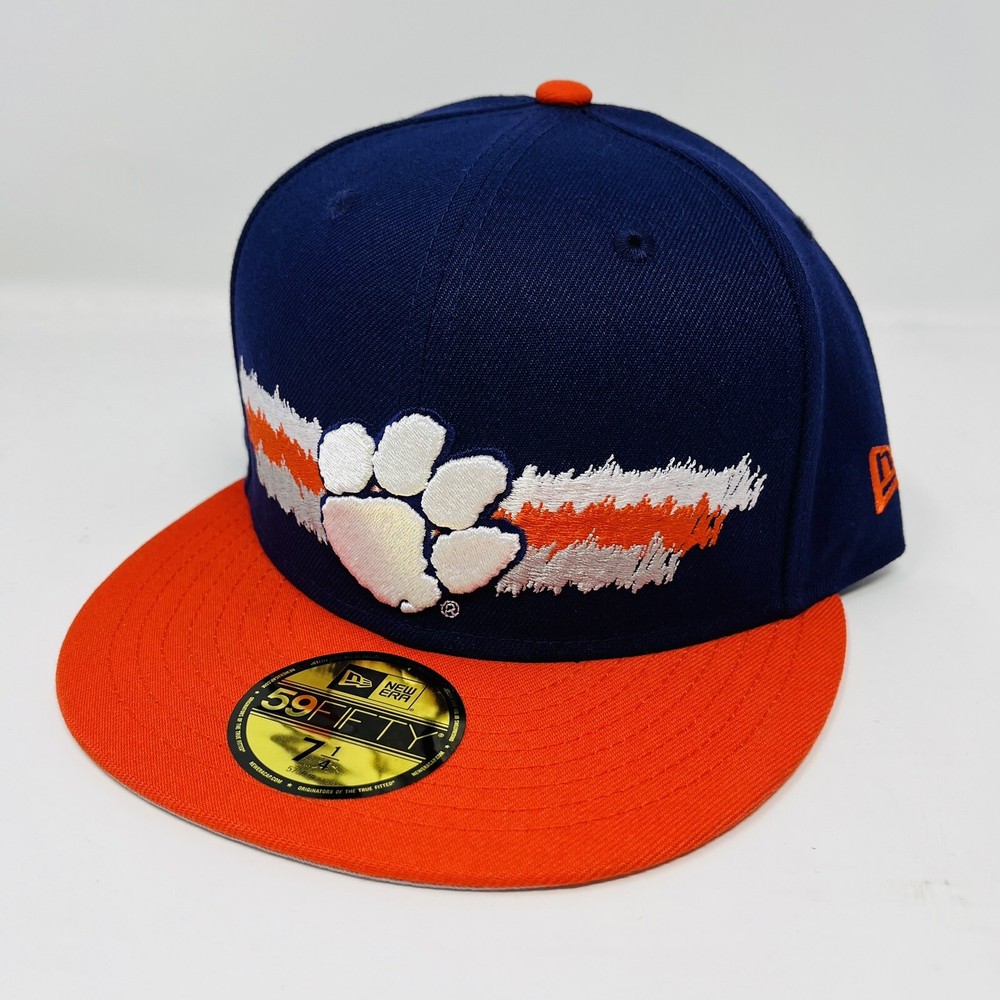 New Era 59FIFTY Clemson Tigers Purple Orange Fitted Cap Size 7 1/4