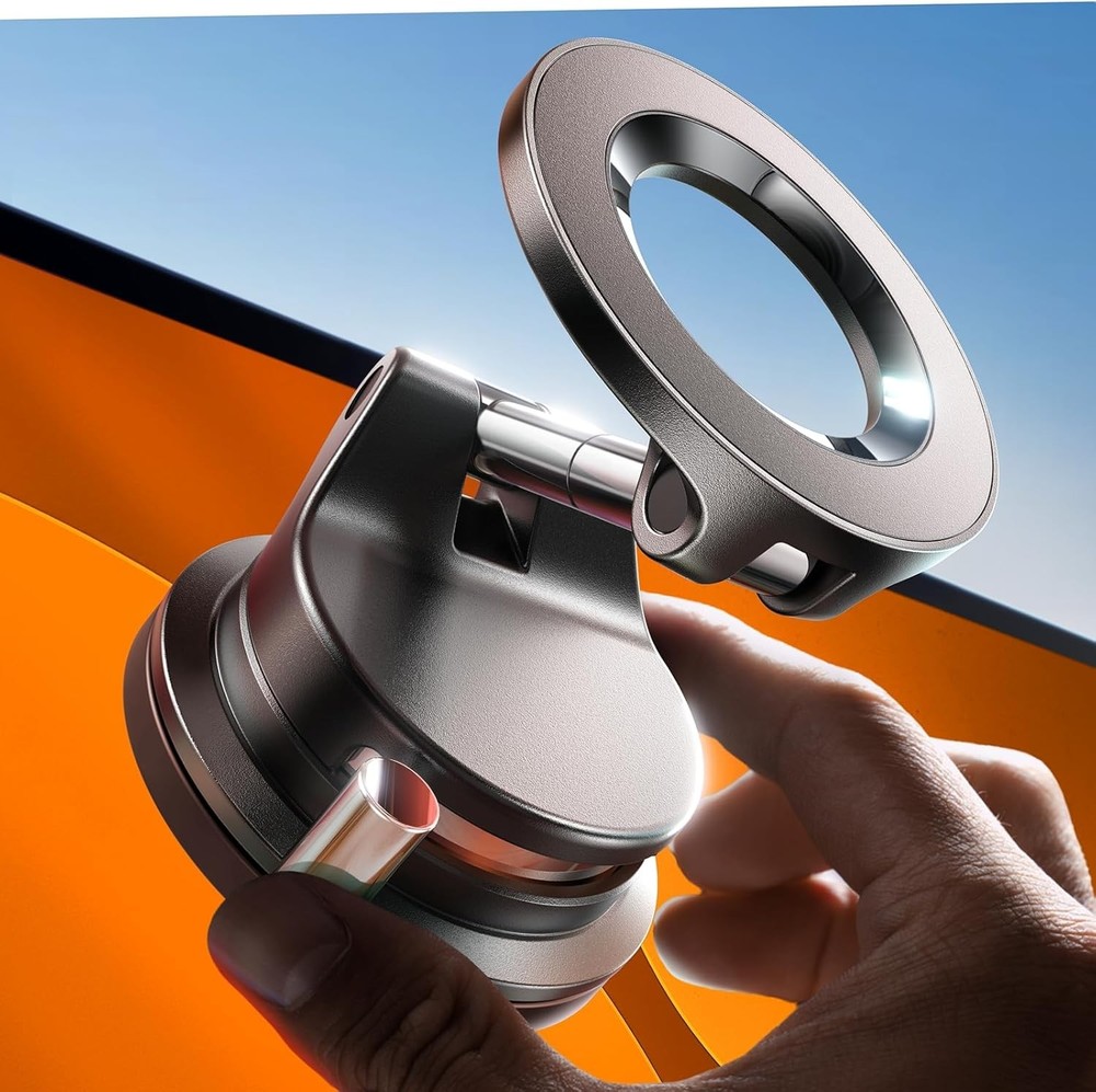 LISEN Vacuum Magnetic Phone Holder for Car, SuctionPro Magsafe Car Mount 360 Adj