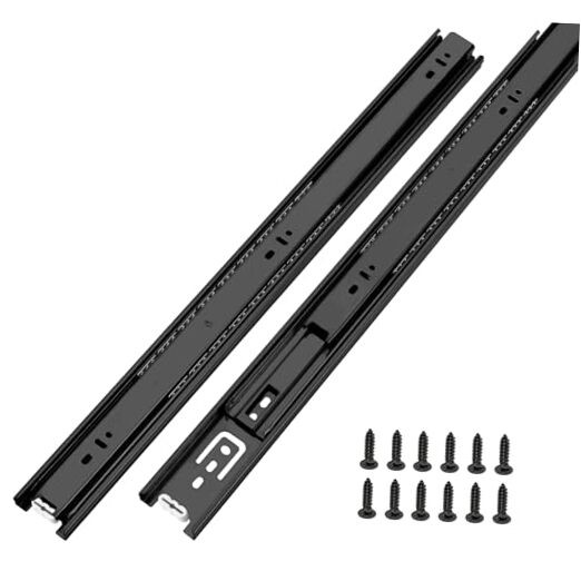 18-Inch Full Extension Ball Bearing Drawer Slides - 6 Pairs Side Mount for Cabinets-image