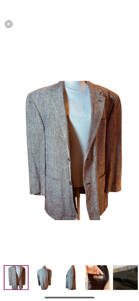 Oscar de la Renta Black and White Tweed Suit Jacket