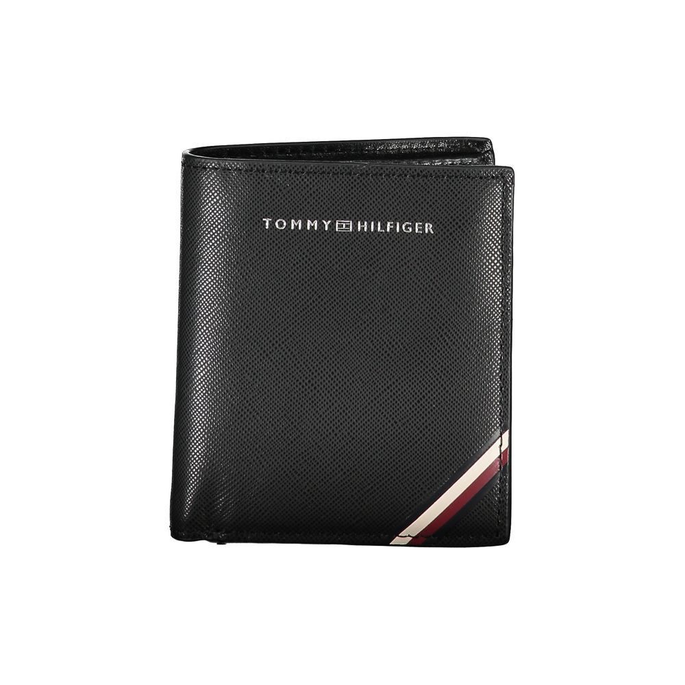 Tommy Hilfiger Mens Black Leather Wallet Stylish & Durable