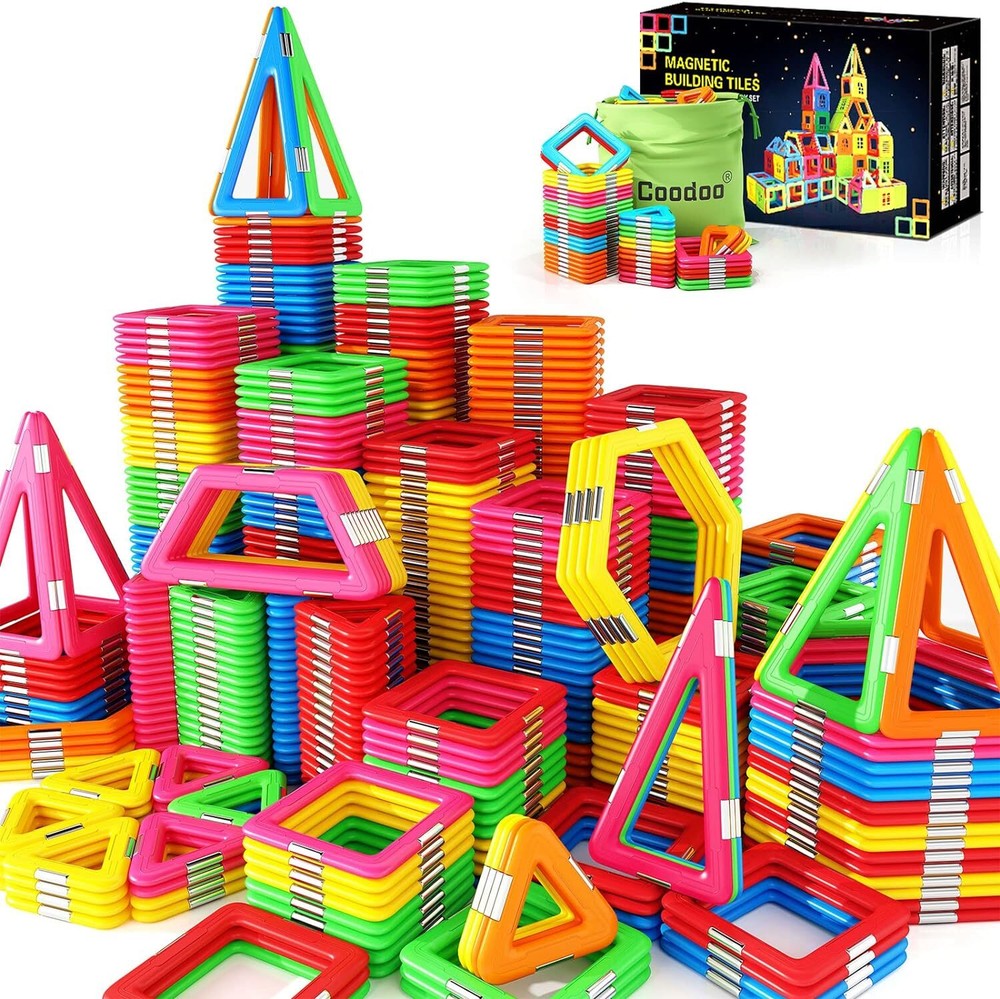 Upgraded Magnetic Blocks 138PCS Magnetic Building Tiles STEM Toys , Kids Ages 3+