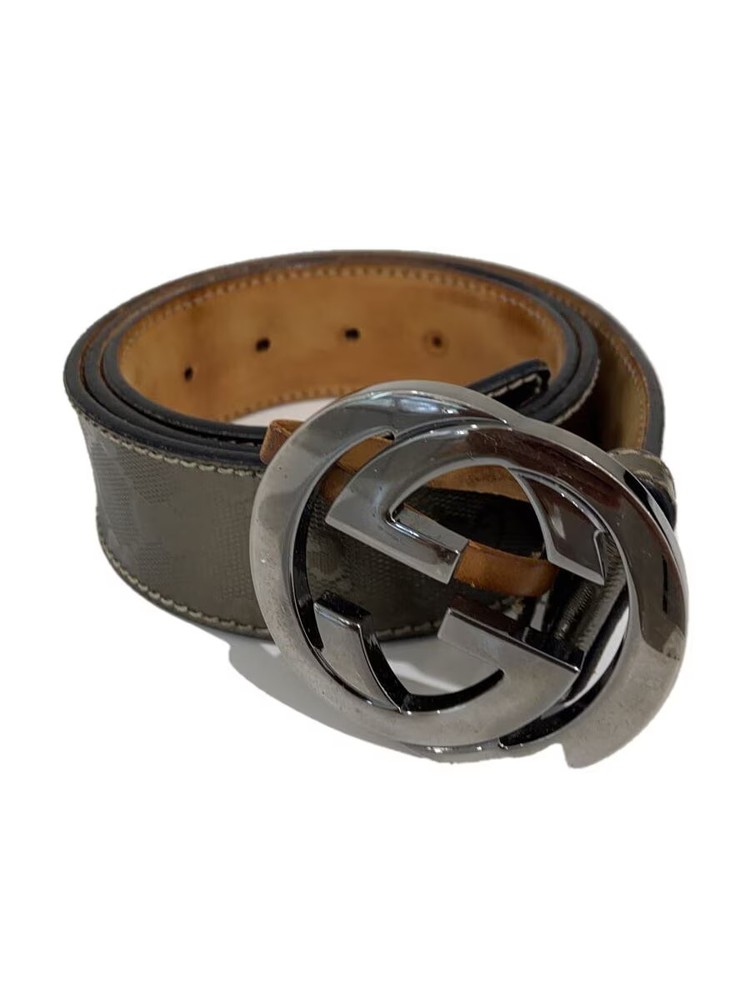 GUCCI Men's GLD All-Over Print Belt with Luxury Branding