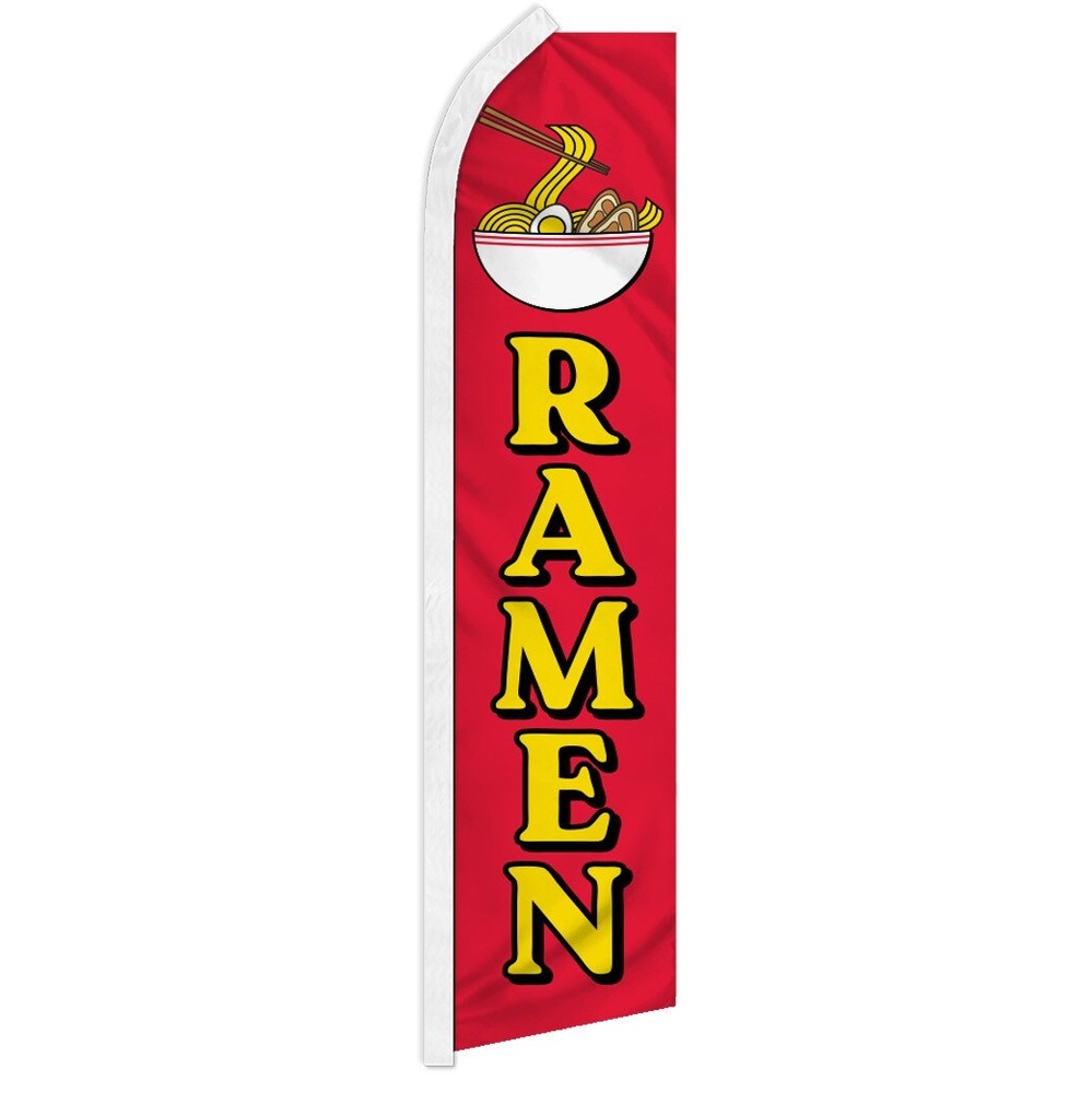 Attract Customers with Ramen Restaurant Swooper Feather Flags for Food Advertising