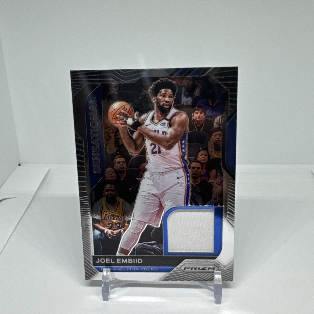 2020-21 Panini Prizm Joel Embiid SSW-JEM Sensational Game Used Mem Philly 76ers