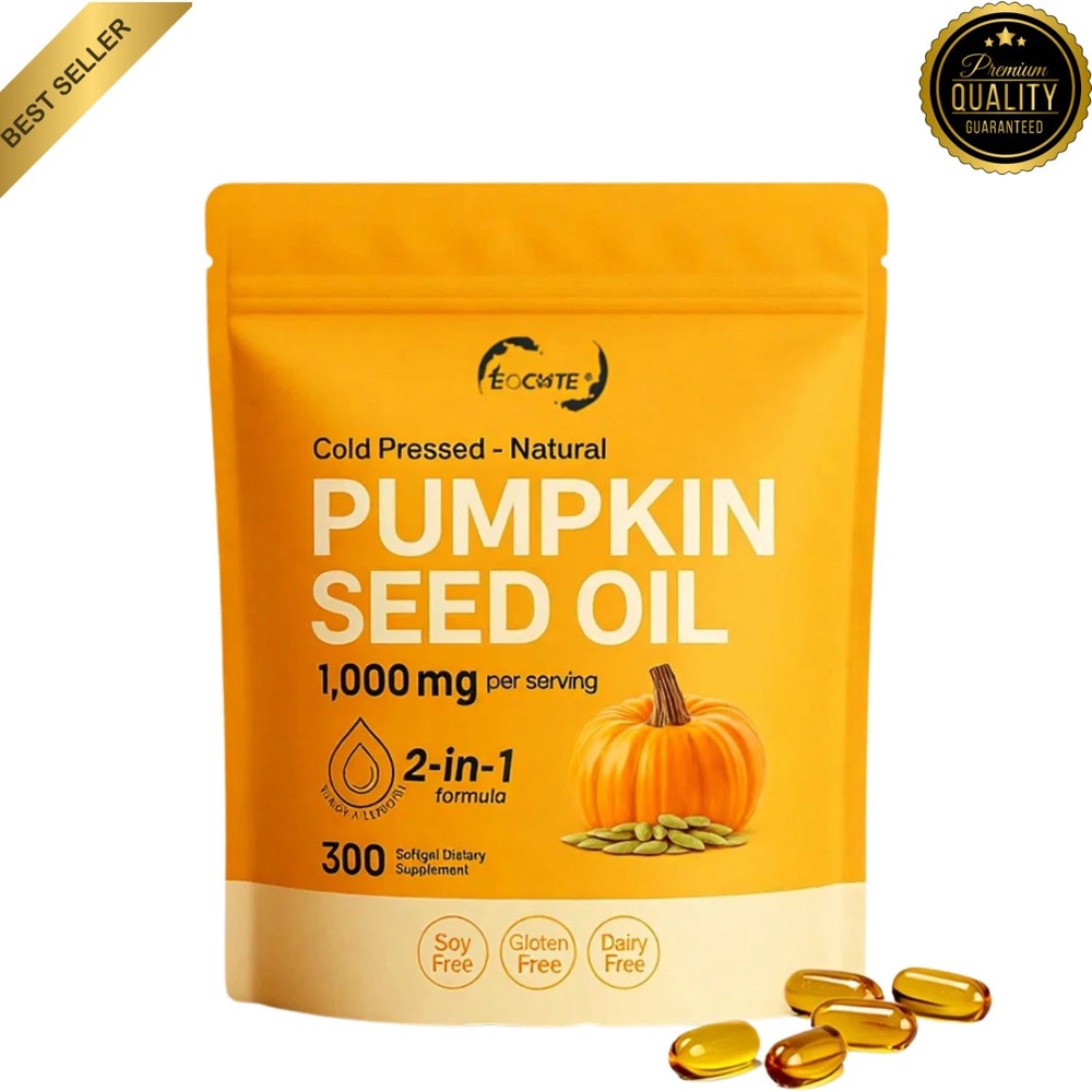 Pumpkin Seed Oil 1000mg with Saw Palmetto 300 Softgels