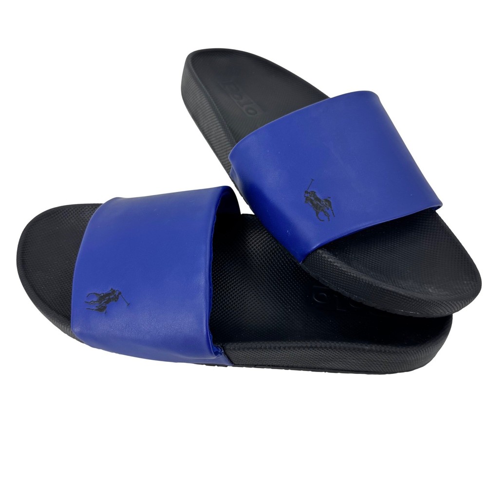 Polo Ralph Lauren Cayson Slides Royal Blue Mens Size 12 Pool Sandals