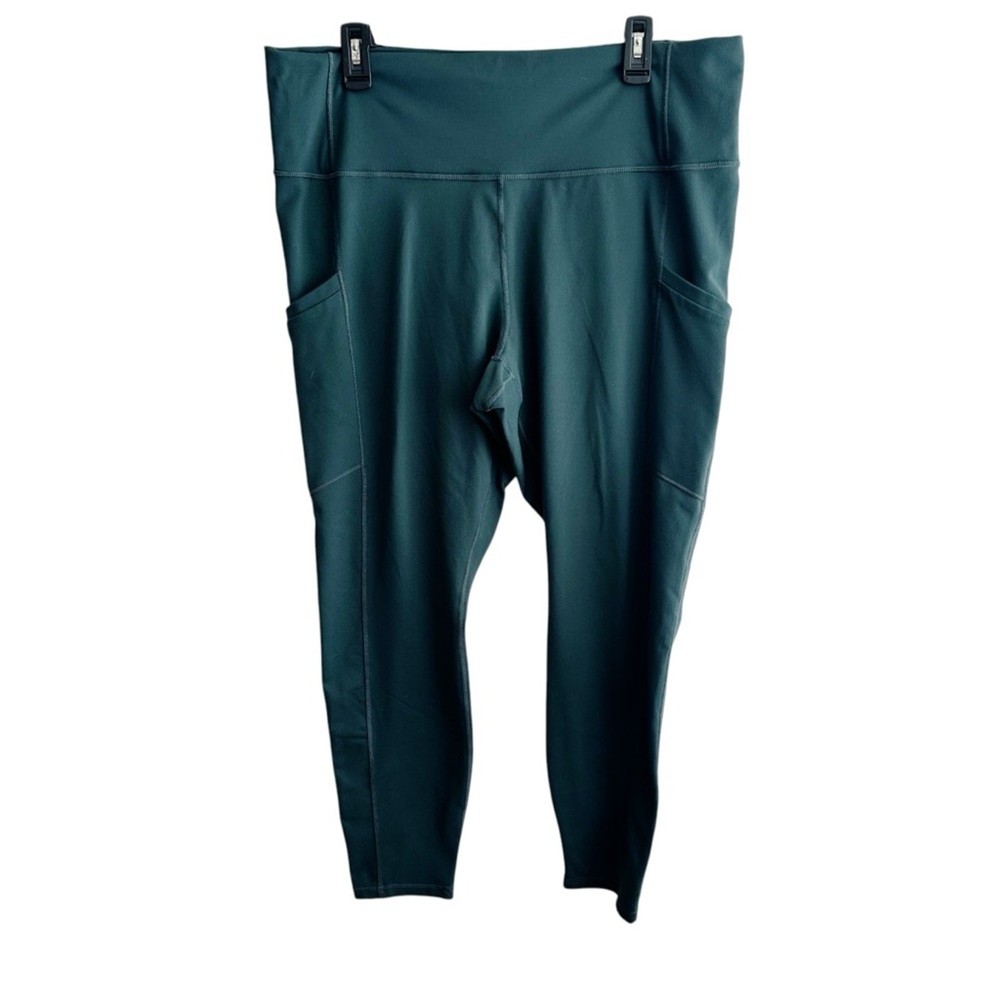 Yitty by Fabletics Powerhold High Rise Pocket Leggings Dark Green Size 2X