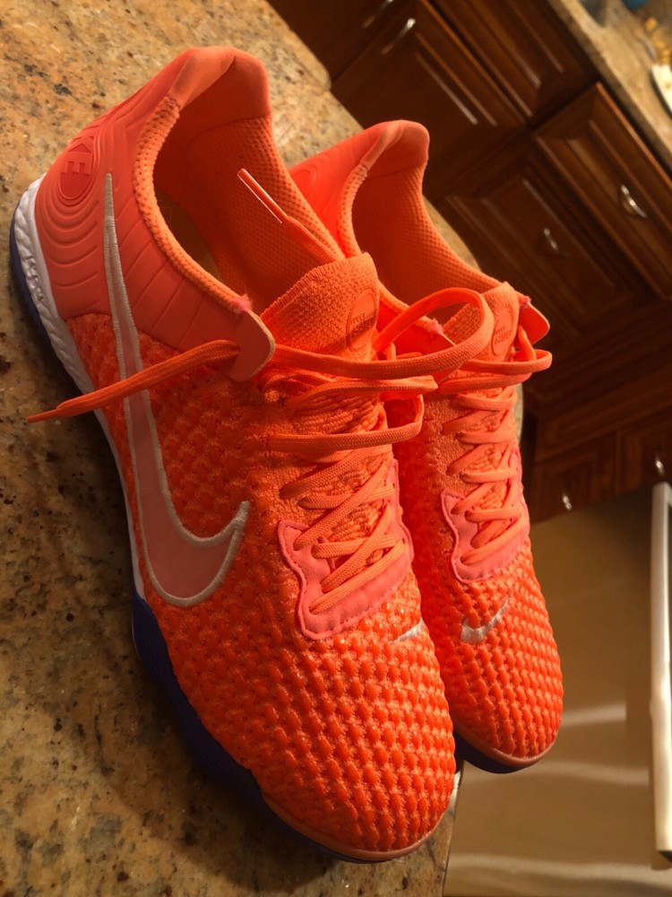 Nike React Gato (size 10) orange purple white flyknit NEW